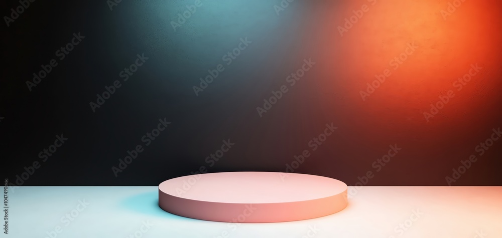 Aufkleber minimalist black background with a soft light glow at the top, creating a modern and elegant atmosph