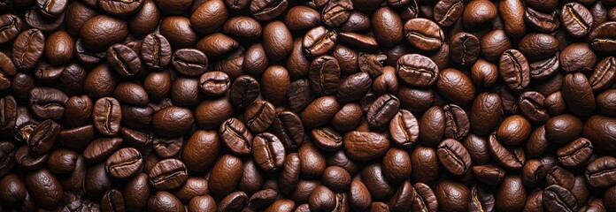 Obraz premium A close up of coffee beans with a lot of detail