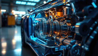 Fototapeta premium Innovative engine design in automotive technology