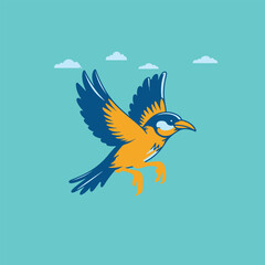 Fototapeta premium A flying bird vector art illustration