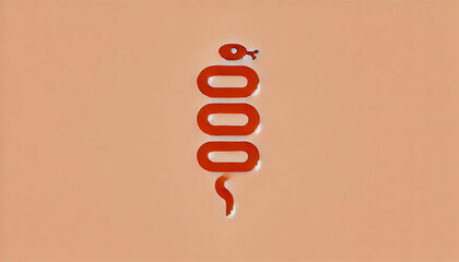 巳年蛇の壁紙背景と年賀状素材橙カラー5