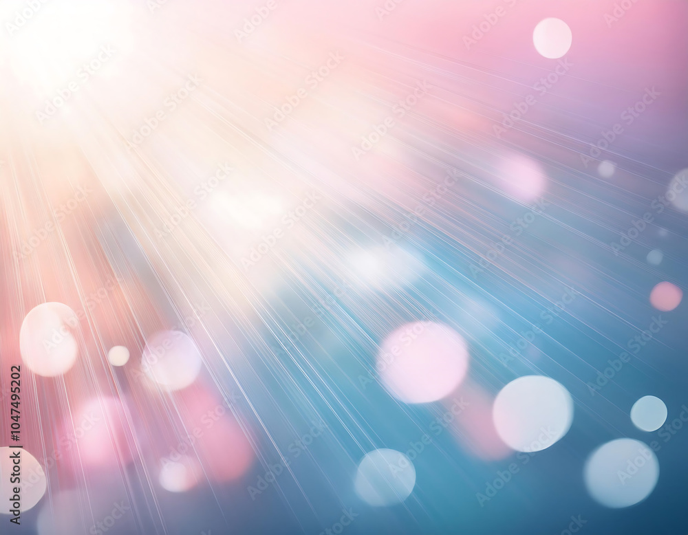 Poster Soft pastel colors blend with blurred light effects creating a serene abstract background i_1(671)