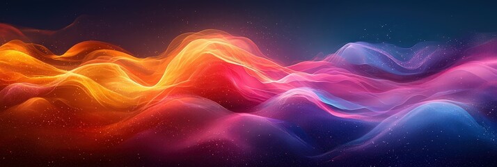 Obraz premium Abstract background with colorful waves