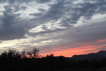 sunset in the mountains