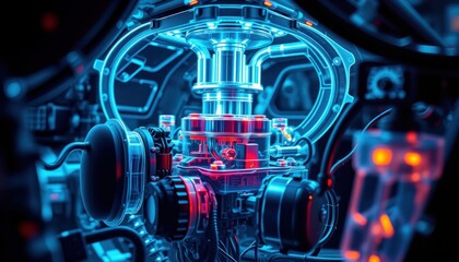 Futuristic technology in motion