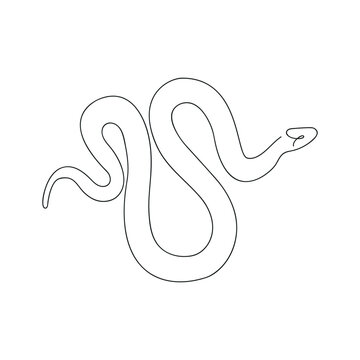 recommend clip art: Snake in one continuous line. One line drawing, minimalism. Vector illustration.