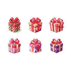 Fototapeta premium Valentine's Gift Box Wrapped in Ribbon – Printable Graphic Design File