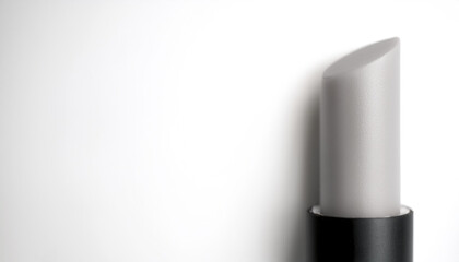 Obraz premium One stick of lip balm on side position provides copy space for text. background concept isolated white