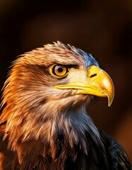 Naklejka premium Majestic Eagle in Golden Light