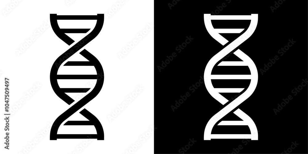 Fototapete ofvs751 outlinefilledvectorsign ofvs - dna vector icon . double helix . isolated transparent . outli