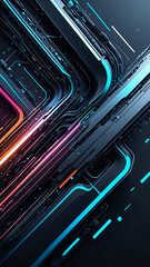 Obraz premium Abstraktion Technische Innovationsfantasie 9х16. Hintergrund für das Design 9.