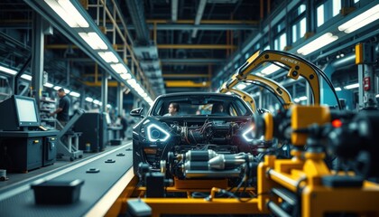 Fototapeta premium Automobile manufacturing process
