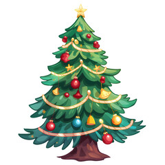 Fototapeta premium decorated christmas tree