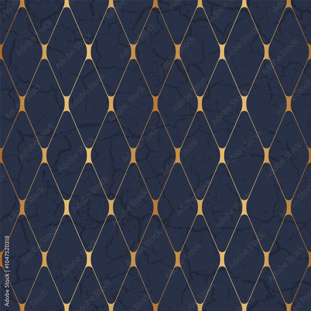 Aufkleber geometric gold seamless pattern. golden geometry background for design prints. elegant abstract diam
