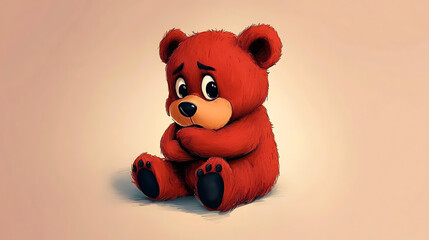 A snarky baby bear sitting with crossed arms, surreal 3D cartoon style, sarcastic expression, floating in a pastel dream world 