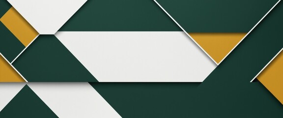 Geometric rectangle layered banner with sharp-edged blocks and empty middle zone