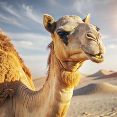 Fototapeta premium a dromedary animal natural background