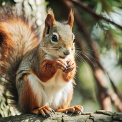 Fototapeta premium a squirrel animal natural background