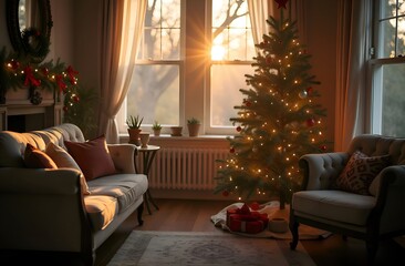 Obraz premium Christmas morning. High quality photo