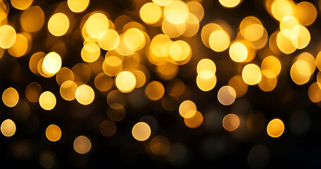 Obraz premium Immerse in a dreamy glow with this enchanting bokeh effect, capturing the warmth of softly blurred lights