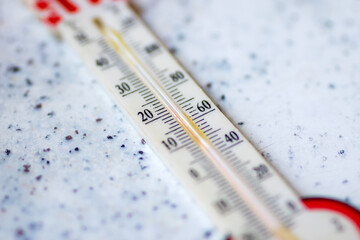A thermometer shows a temperature of 60 degrees Celsius