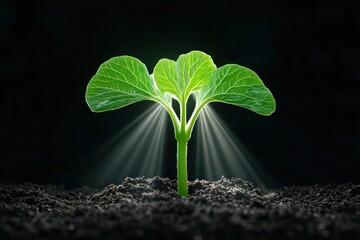Garden-Fresh Rhubarb Plant Growing in Lush Greenery