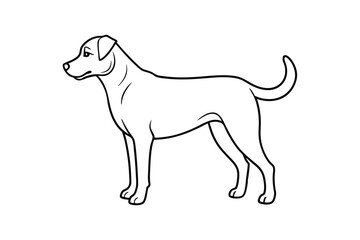 Dog Line Art Drawing – Minimalist Continuous Line Vector Illustration for Cute and Friendly Pet Design
