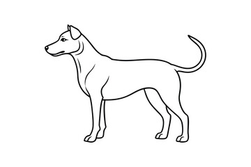 Dog Line Art Drawing – Minimalist Continuous Line Vector Illustration for Cute and Friendly Pet Design