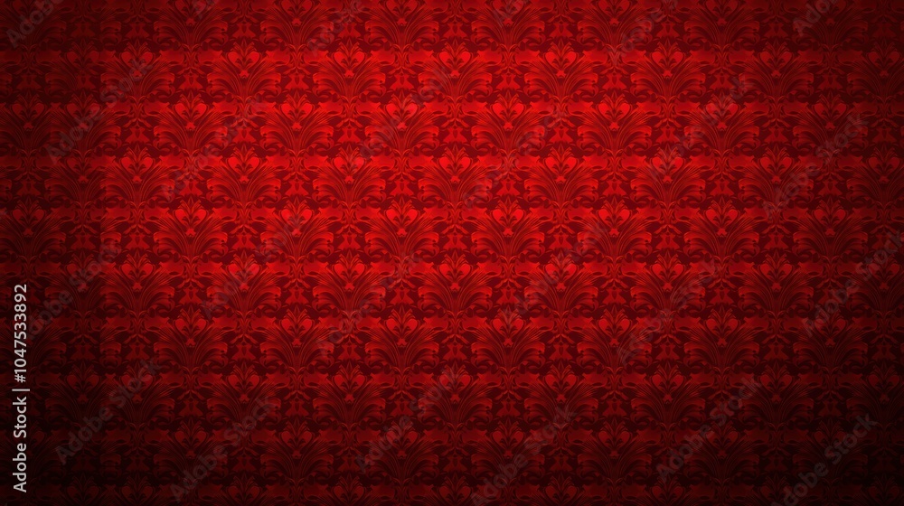 Poster red background with a pattern of flowers. the flowers are arranged in a way that they look like they