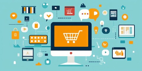 Using the internet to sell products and services. This includes online ads, social media posts, and other digital tools to reach customers.