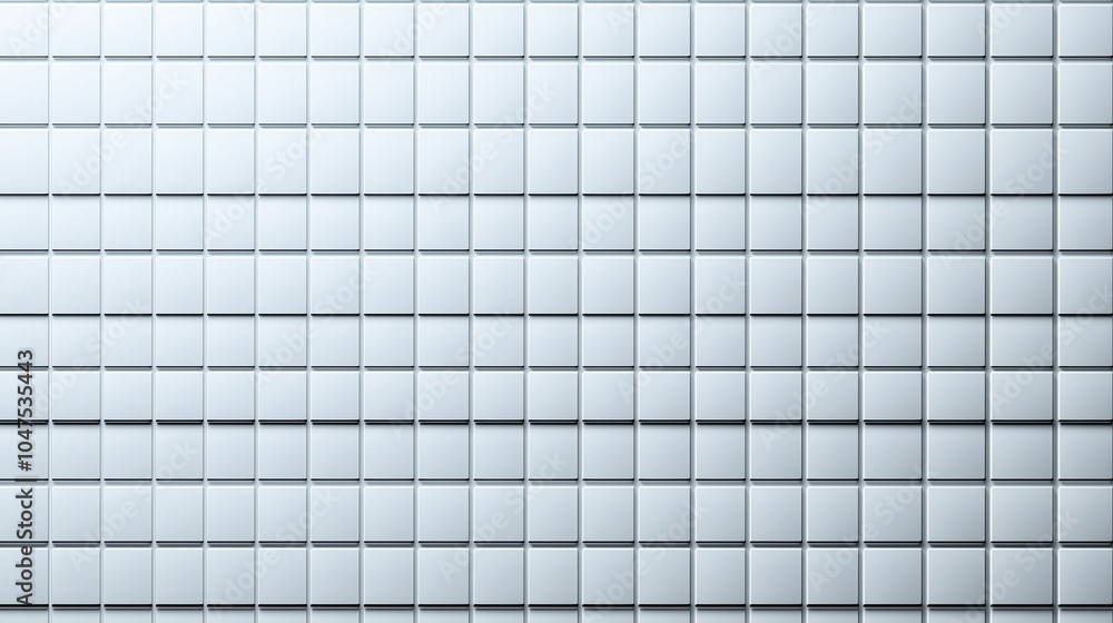 Poster white tile floor with a pattern of squares. the tiles are all the same color and size