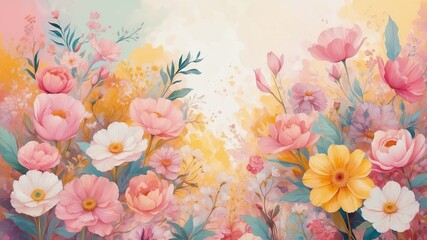 spring flowers background
