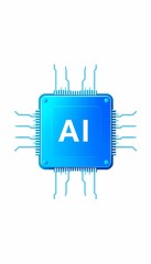 Blue CPU Microchips