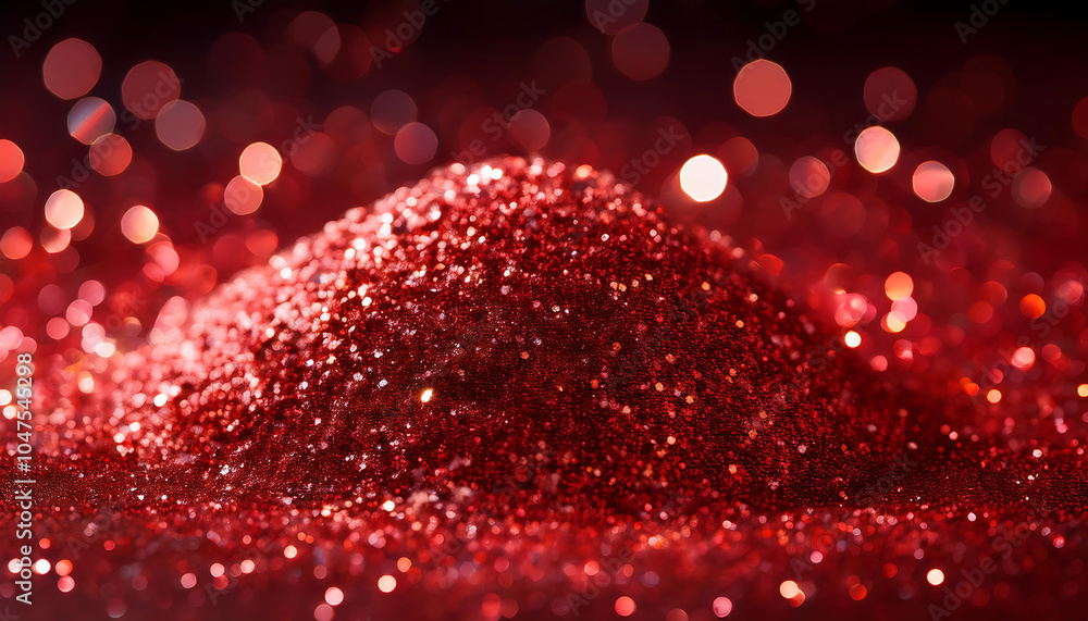 Poster Red glitters create a visually striking effect on surfaces and objects with its bright shin_1(530)