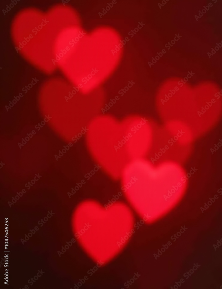 Poster red glitter bokeh festive lights create a happy abstract christmas scene with vintage valentine and 
