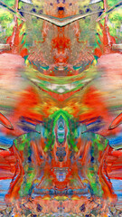 Fototapeta premium Abstract background art . Ethnic pattern. Mixtures of oil paint. Trendy hand painting canvas. Wall decor and Wall art prints Idea. 3D Texture. Art object