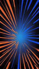 Neon Royal Blue, Burnt Orange, Black glowing gradient background, a soft grainy noise texture with shimmering highlights and Smooth Transitions for a dynamic effect