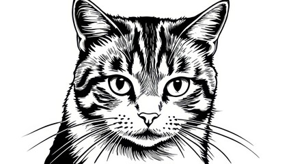 This "drawn picture of cat bad" captures a mischievous feline, ideal for humorous artwork and pet-related designs