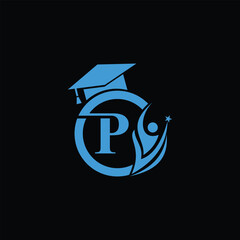 Modern Educational Institute Logo With Letter P