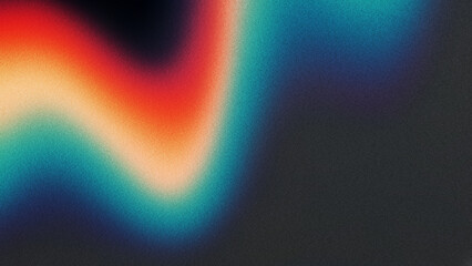 A soft gradient background in dark grey with rainbow hues that curve gently, with grainy texture and soft blur, suitable for wallpaper, web design, and graphic backgrounds.
