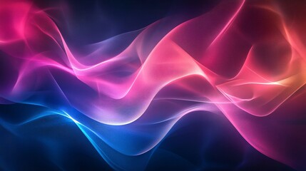 Fototapeta premium A vibrant abstract background featuring dynamic waves of pink, blue, and purple hues, creating a visually stunning digital effect.