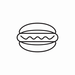 hotdog sausage icon sign vector