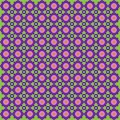 Pink violet green Seamless floral Pattern