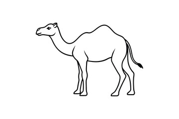Camel Silhouette Vector Illustration Desert-Themed and Clipart Design for T-Shirts and Adventure Graphics