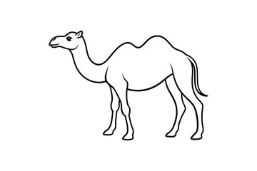 Camel Silhouette Vector Illustration Desert-Themed and Clipart Design for T-Shirts and Adventure Graphics