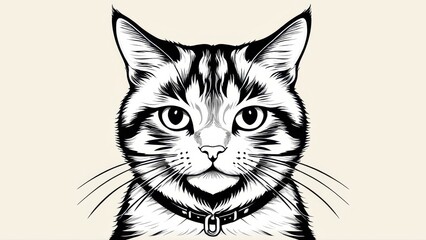 Obraz premium Unique drawn picture of cat bad alongside cute drawn cat, capturing a blend of charming and cheeky expressions, ideal for fun artwork or pet-themed graphics.