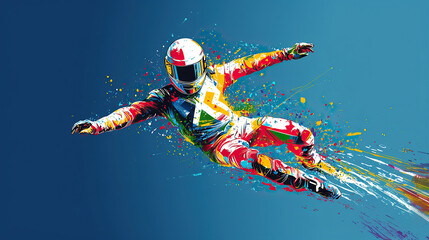 Creative portrait of a superman