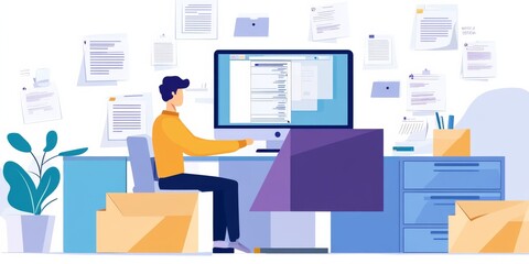 Managing files on your computer, keeping track of documents, storing files online, renting online databases, and finding important documents in company databases.