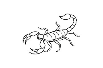 Scorpion Silhouette Vector Art – Bold and Dangerous Desert Predator Illustration for Wildlife and Tribal Design