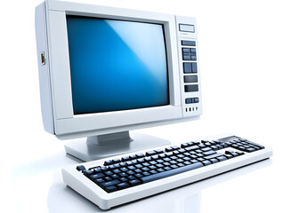 Fototapeta premium Modern Minimalist Computer Setup in a Stylish Workspace
